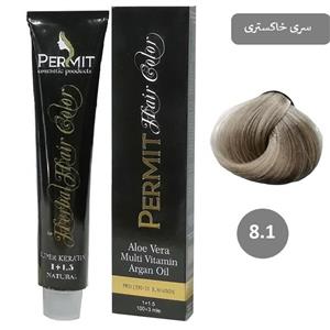 رنگ مو پرمیت سری خاکستری مدل بلوند خاکستری روشن شماره 8.1 PERMIT Hair Color 