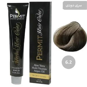 رنگ مو پرمیت سری دودی مدل بلوند دودی تیره شماره 6.2 PERMIT Hair Color 