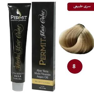 رنگ مو پرمیت سری طبیعی مدل بلوند روشن شماره 8 PERMIT Hair Color 