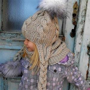 ست کلاه و شال گردن کودک دینو مدل 16S1-039   Deno 16S1-039 Baby Hat And scarf Set