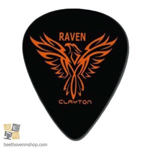 Raven SkullsSpikePick Soft light hardپیک گیتار الکتریک کلایتون مدل Raven 1.00Clayton Raven 0.63 mm Guitar Picks