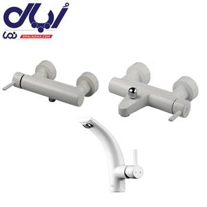 ست شیرآلات کی دبلیو سی مدل زئوس سفید