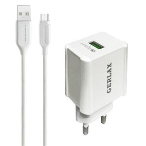 شارژر دیواری جرلکس مدل GA-01F به همراه کابل تبدیل USB-C 