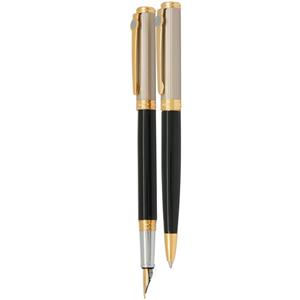 Europen Esprit Ballpoint Pen and Fountain Pen Set - with Steel Body