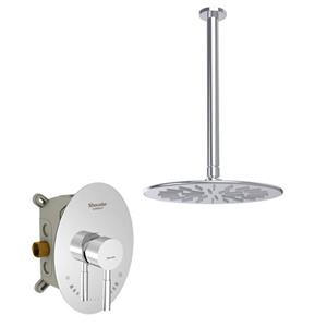 شیر دوش توکار شودر مدل روگن کروم تیپ 1 Brass