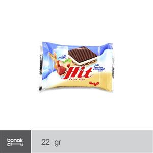 ویفر روکشدار با کرم شیری و خلال فندق هیت 22 گرمی