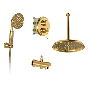 شیر دوش توکار شودر مدل زیگموند طلایی تیپ 4 Brass 