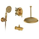 شیر دوش توکار شودر مدل زیگموند طلامات تیپ 4 Brass