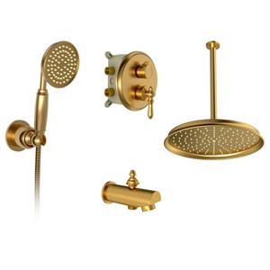 شیر دوش توکار شودر مدل زیگموند طلامات تیپ 4 Brass 