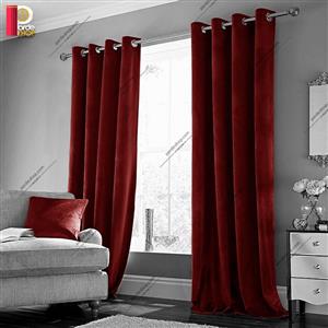 پرده مخمل پانچی ترک زرشکی