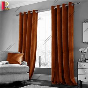 پرده مخمل پانچی ترک نارنجی