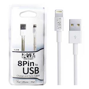 کابل تبدیل USB به لایتنینگ کی نت پلاس شارژ اپل مدل 01 طول 1.2 متر Aukey CB-AC1 Braided Nylon 3.1 A To C Cable meter 