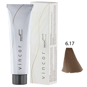 رنگ مو وینکور مدل Ash حجم 100 میل شماره 6.17 Vincor Hair Color 100ml No.6.17 
