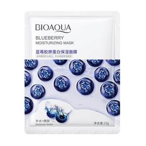 ماسک صورت ورقه ای زغال اخته (بلوبری) بیوآکوا BIOAQUA Bioaqua Wonder Moisturizing Mask 25g