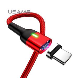 کابل شارژ (تبدیل) مغناطیسی USB به Type-C یوسامز مدل US-SJ327 به طول ۱ متر 