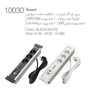 پریز توکار دیواری ملونی کد 10030 مدل اینزرت