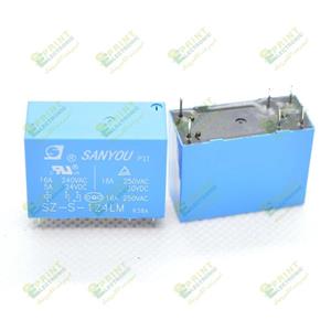 رله 24 ولت کتابی 6 پایه 16 آمپر SANYOU SZ-S-124LM