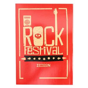 دفتر زبان 50 برگ دو خط زیتون طرح Rock Festival 