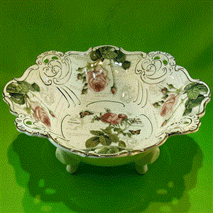 ظرف میوه خوری بزرگ لمونژ طرح گل برجسته