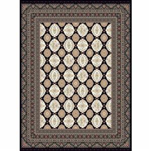 فرش ماشینی زاگرس طرح فرشینه کد 5500 زمینه سرمه ای