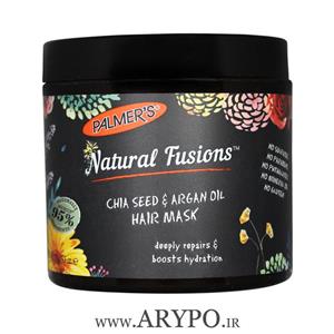ماسک مو پالمرز مدل Natural Fusions Palmer's Natural Fusions Chia Seed & Argan Oil Hair Mask, For Deep Repair And Hydration