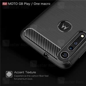 قاب محافظ ژله ای موتورولا Motorola One Macro / G8 Play Rugged Armor Fiber Carbon 