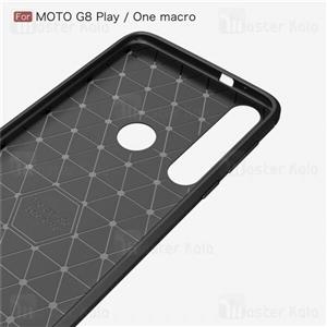 قاب محافظ ژله ای موتورولا Motorola One Macro / G8 Play Rugged Armor Fiber Carbon 