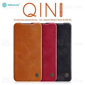 کیف چرمی نیلکین شیائومی Xiaomi Redmi Note 9 10X 4G Nillkin Qin Leather Case QIN 