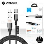 کابل مگنتی سه سر جویروم Joyroom S-M408 3 in 1 Magnetic Cable توان 3 آمپر طول 1.2 متر...