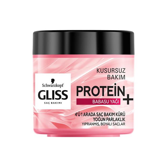 کرم و ماسک مو 4 کاره گلیس حاوی پروتئین وروغن باباسو 400ml