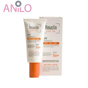 کرم ضد آفتاب رنگی رزاکلین مناسب پوست نرمال تا خشک مدل light beige Rosaclin Spf50 Light Beige