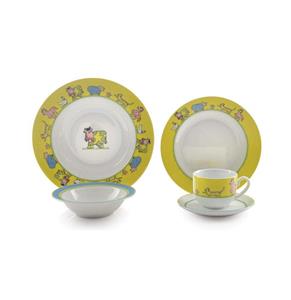سرویس چینی 5 پارچه کودک چینی زرین ایران سری ایتالیا اف مدل Farm درجه عالی Zarin Iran Porcelain Inds Italia-F Farm 5 Pieces Porcelain Children Dinnerware Set Top Grade