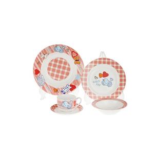 سرویس غذا خوری 5 پارچه کودک چینی زرین ایران سری ایتالیا اف مدل Baby Pap درجه یک Zarin Iran Italia F Pieces Porcelain Children Dinnerware Set Grade One 