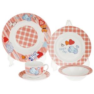 سرویس غذا خوری 5 پارچه کودک چینی زرین ایران سری ایتالیا اف مدل Baby Pap درجه یک Zarin Iran Italia F Pieces Porcelain Children Dinnerware Set Grade One 