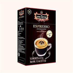 قهوه اسپرسو فوری کینگ کافی مدیوم مایل به تلخ 15 عددی KING COFFEE espresso instant coffee Arabica 