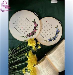 دیوارکوب گلدوزی تقویم عشق
