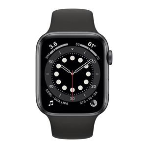ساعت هوشمند اپل واچ سری 6 مدل 44 میلی متری با بند مشکی و بدنه آلومینیومی خاکستری Apple Watch Series 6 44mm Space Gray Aluminum Case with Black Sport Band