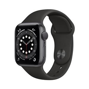 ساعت هوشمند اپل واچ سری 6 مدل 44 میلی متری با بند مشکی و بدنه الومینیومی خاکستری Apple Watch Series 44mm Space Gray Aluminum Case with Black Sport Band 