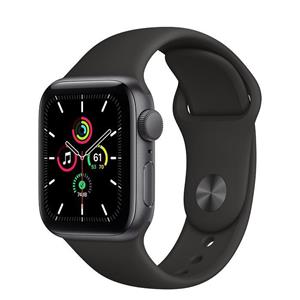 ساعت هوشمند اپل واچ سری SE مدل 40 میلی متری با بند مشکی و بدنه آلومینیومی خاکستری Apple Watch Series SE 40mm Space Gray Aluminum Case with Black Sport Band