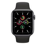 Apple Watch Series SE 44mm Space Gray Aluminum Case with Black Sport Band