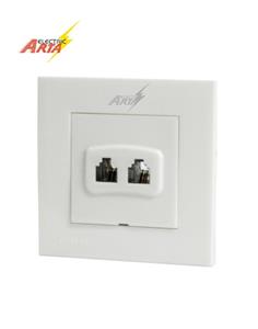 سوکت تلفن دو پورت خیام الکتریک مدل آرام