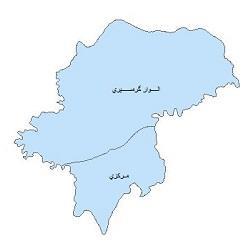 نقشه ی بخش های شهرستان اندیمشک