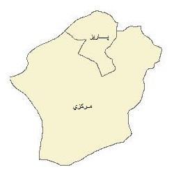 نقشه بخش های شهرستان سیرجان
