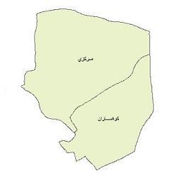 نقشه بخش های شهرستان سیرجان