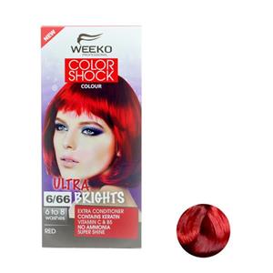 کیت رنگ مو ویکو مدل color shock شماره ۶/۶۶ حجم ۸۰ میلی لیتر رنگ قرمز 