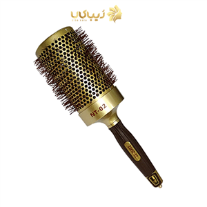 برس مو گرد حرفه ای طلایی زد وان z.one مدل Z-02