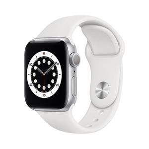 ساعت هوشمند اپل واچ سری 6 مدل 40 میلی متری با بند سفید و بدنه آلومینیومی نقره ای Apple Watch Series 6 40mm Silver Aluminum Case with White Sport Band