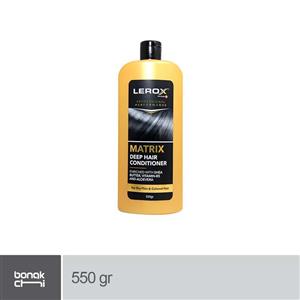 نرم کننده مو لروکس مدل Matrix حجم 550 میلی لیتر Lerox Matrix Deep Hair Conditioner For Dry And Thin And Colored Hair 550g