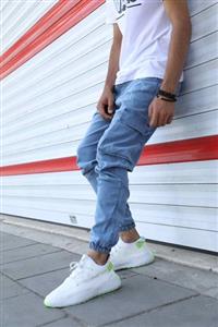 شلوار شیش جیب مردانه آبی  روشن بنگال