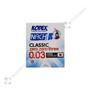 کاندوم ناچ کدکس مدل 0.03 بسته 3 عددی Kodex Super 3 In 1 Condoms